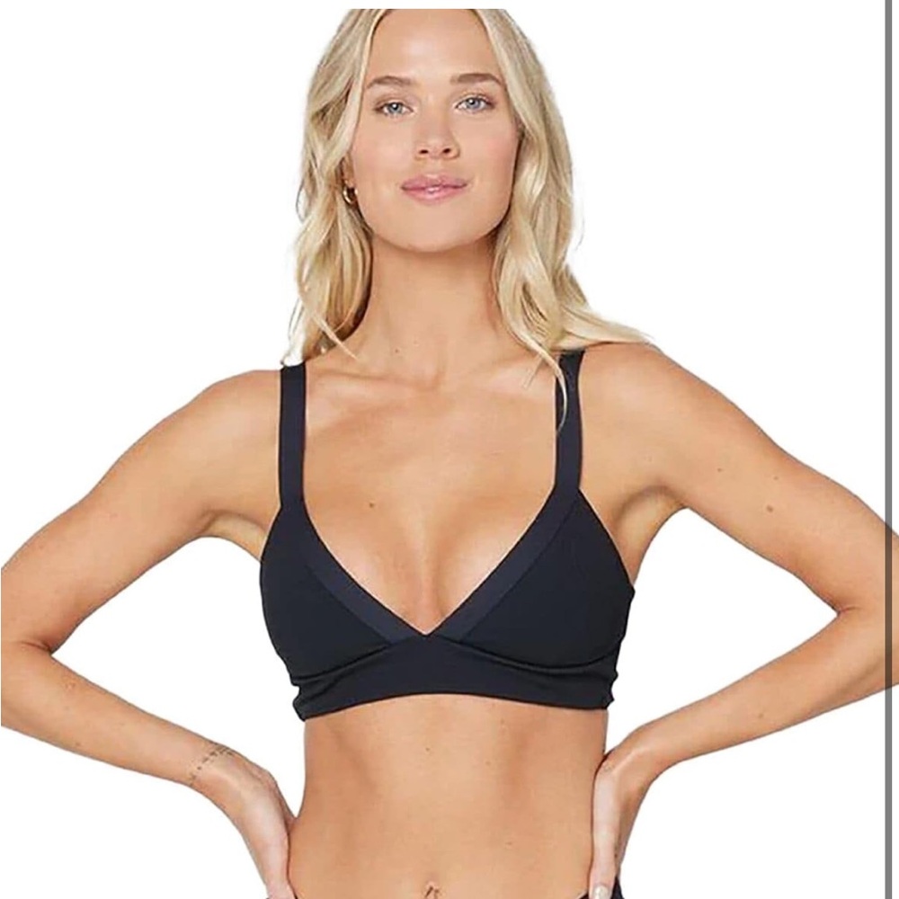 L space Ribbed black bikini